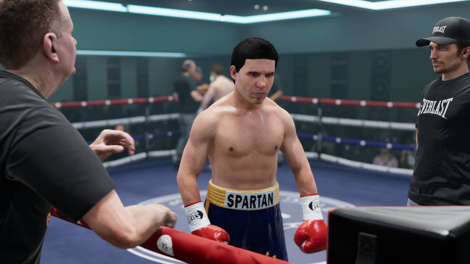 Undisputed Julio Caesar Chavez with his corner team