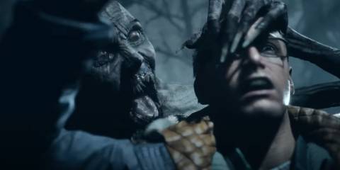 Chris about to be decapitated by the Wendigo