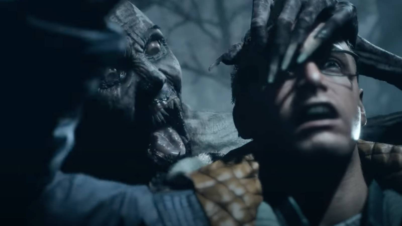 Chris about to be decapitated by the Wendigo