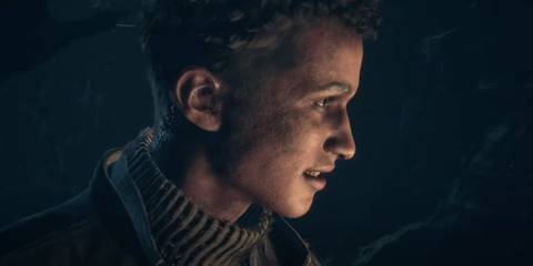 Matt about to be grabbed by the Wendigo in the mines