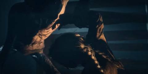 The Wendigo about to tackle Jessica to the ground