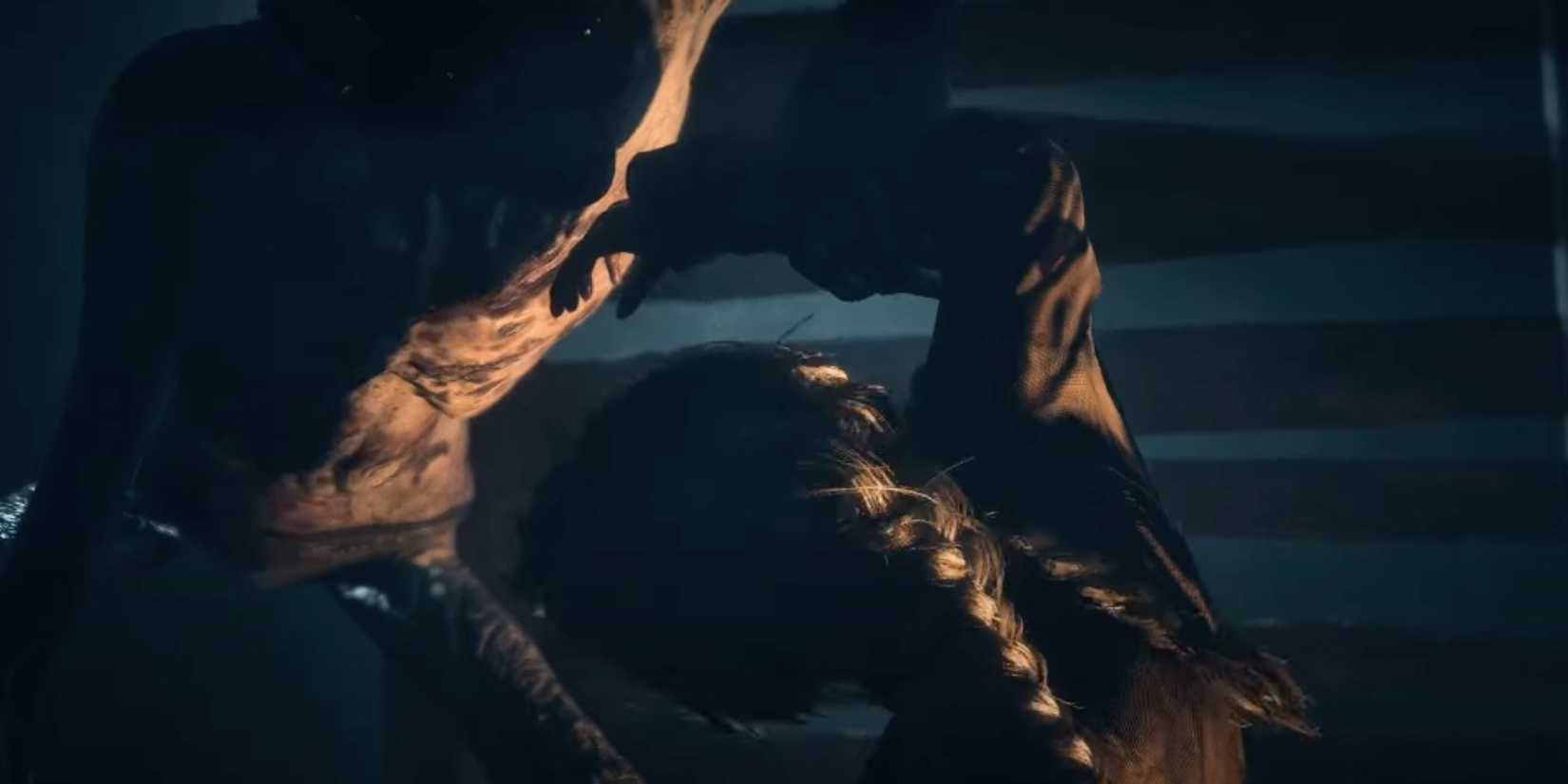 The Wendigo about to tackle Jessica to the ground