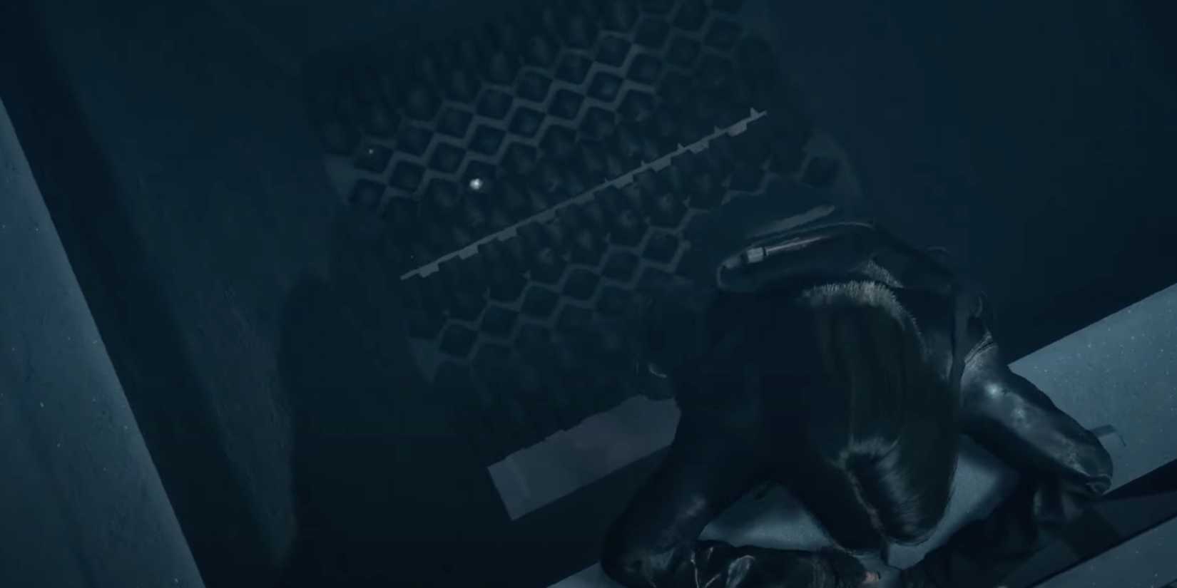 Emily about to fall into the grinder in Until Dawn