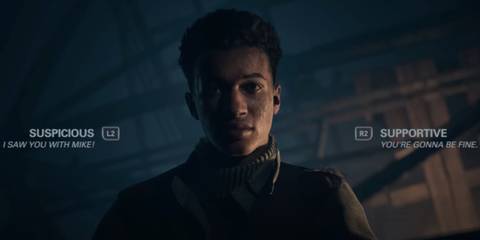 Matt choosing between Suspicious and Supportive