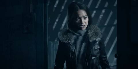 Emily looking for Matt with a worried expression