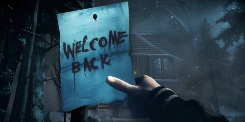 A note that says Welcome Back from Until Dawn