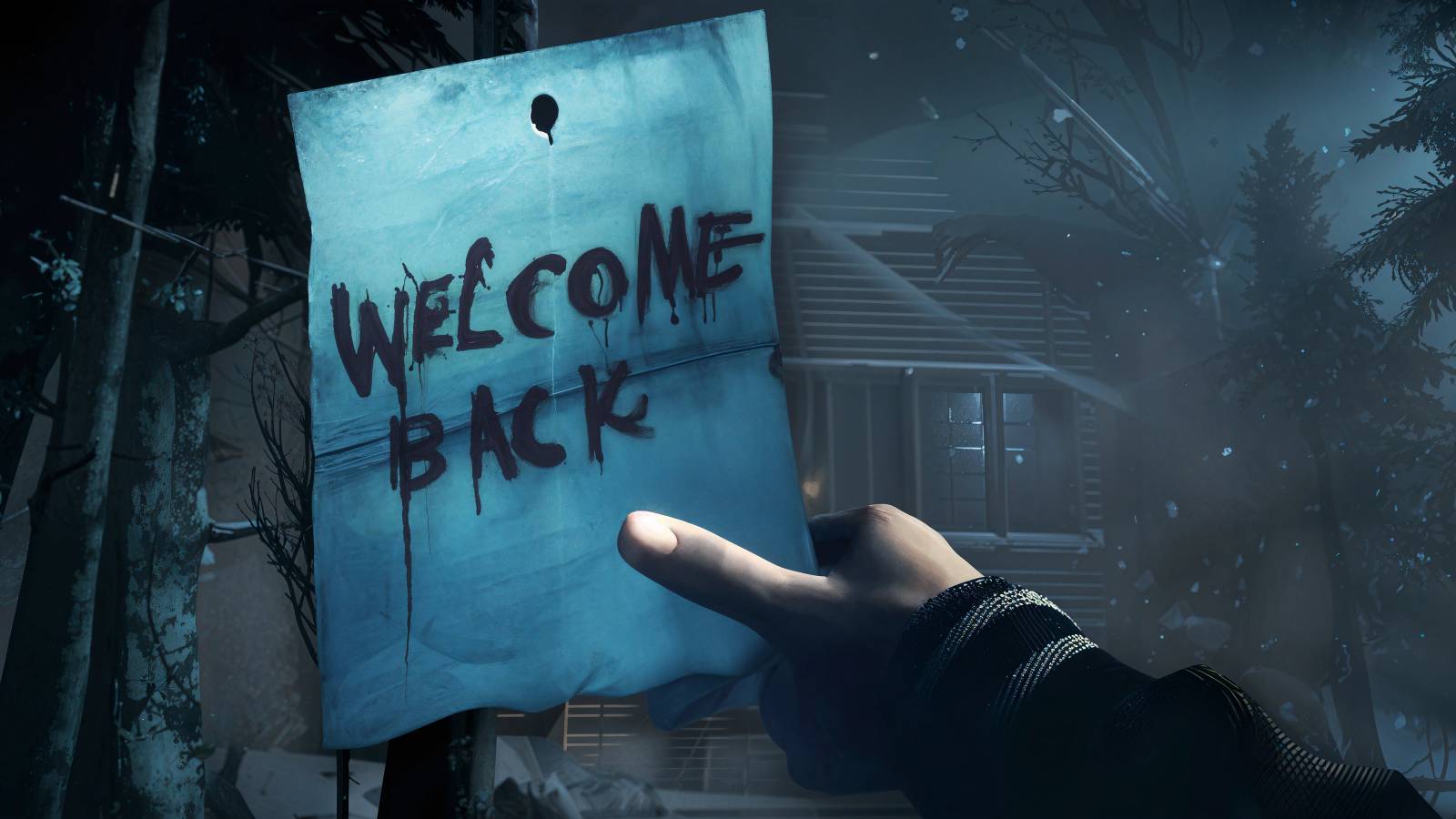 A note that says Welcome Back from Until Dawn