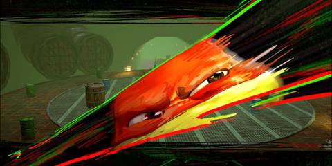 A close up of Raphael narrowing his eyes in TMNT: Mutants Unleashed