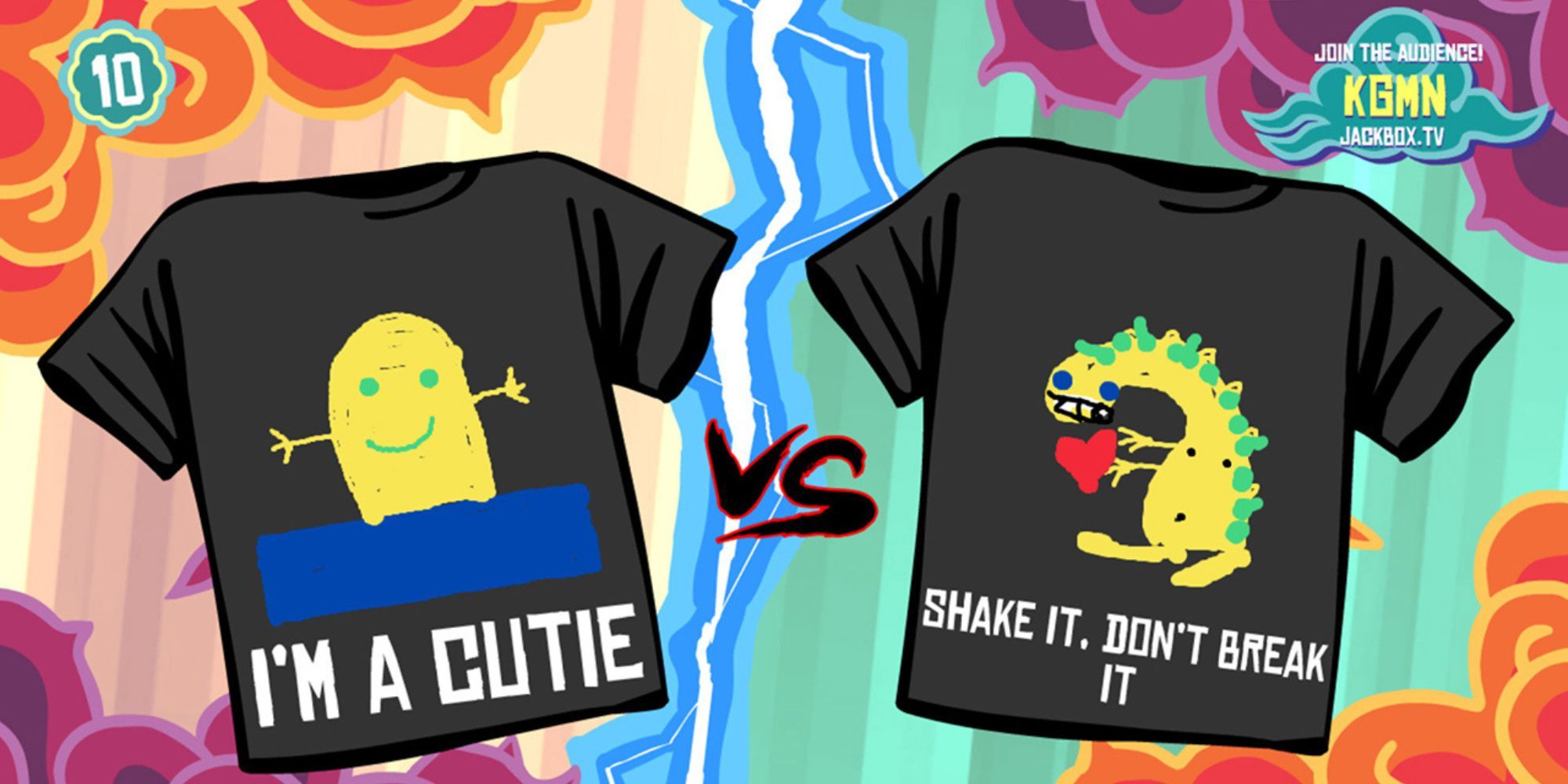 Two drawn T-shirts in The Jackbox Party Pack 3