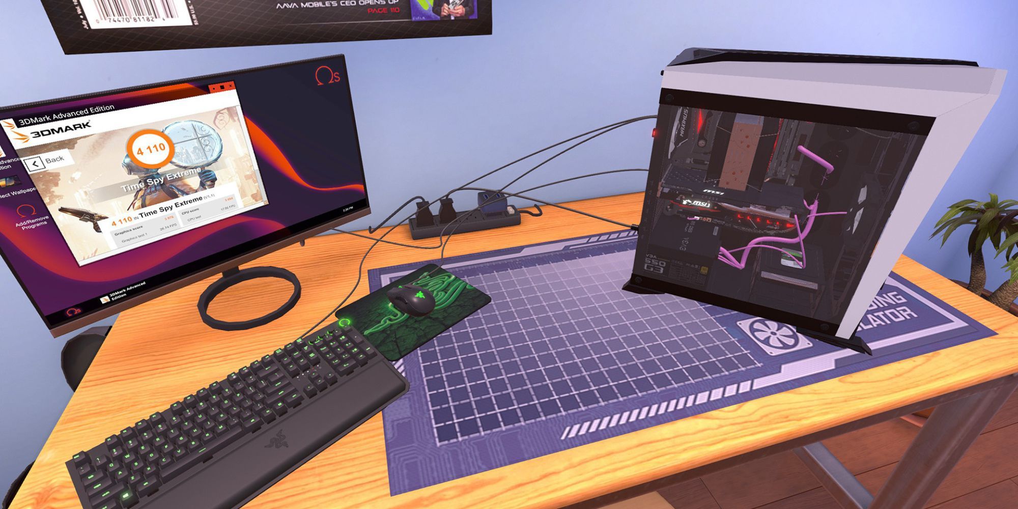 Players running tests on a PC in PC Building Simulator