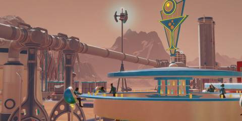 A close up of colonists in Surviving Mars