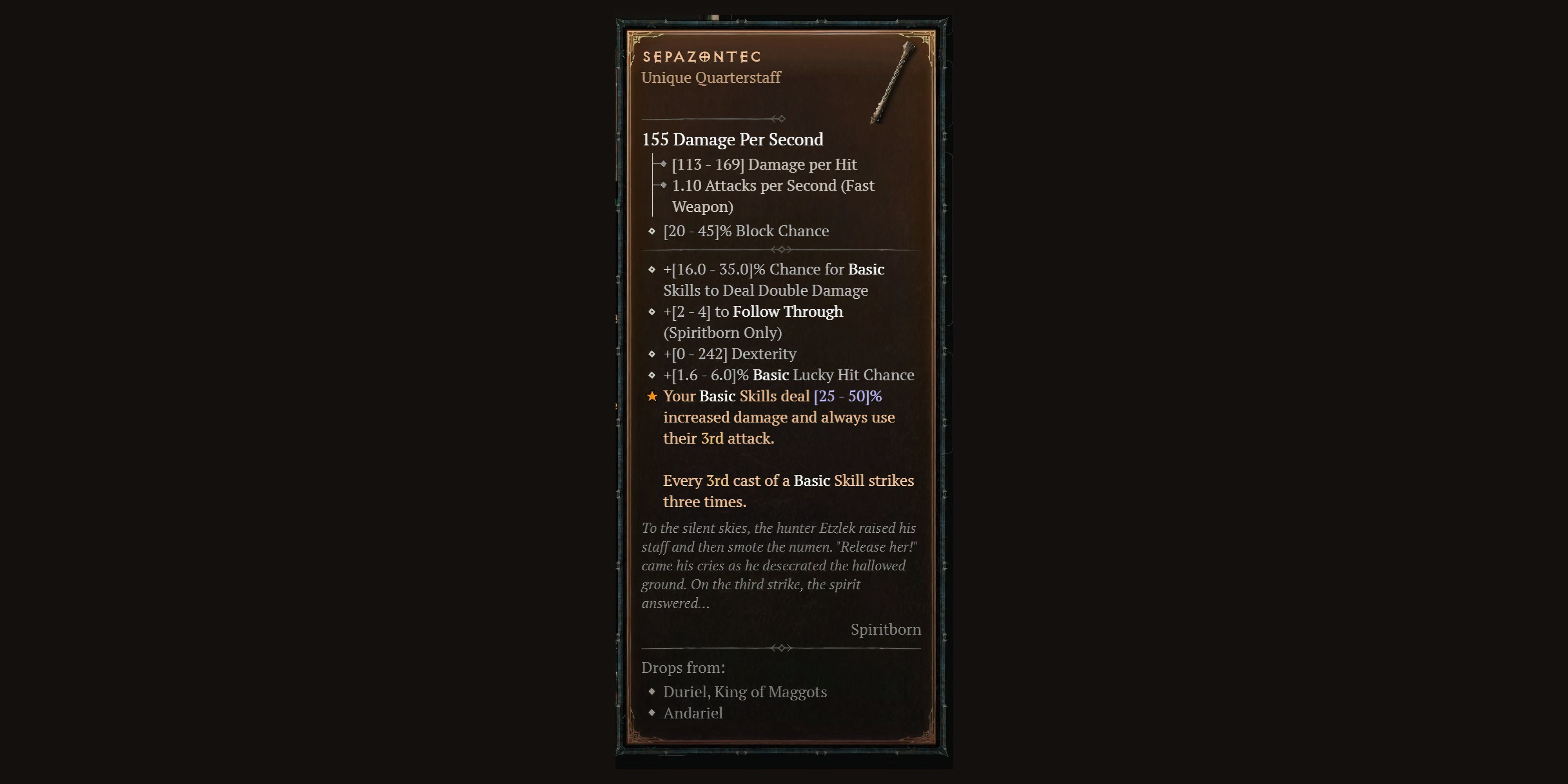 How To Get The Sepazontec Unique Weapon In Diablo 4