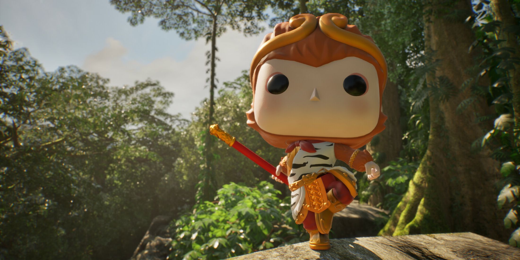 Sun Wukong posing in Funko Fusion.