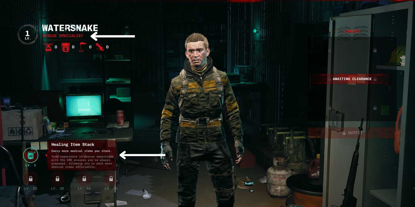 The character screen from No More Room In Hell 2