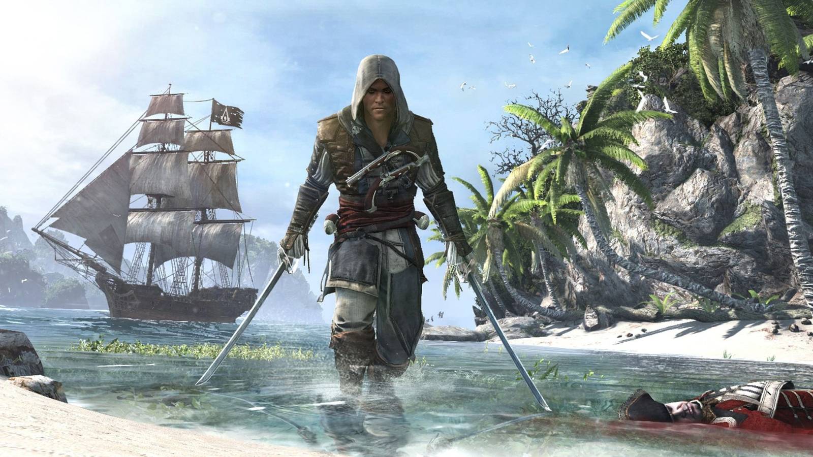 assassin's creed 4 black flag character in water