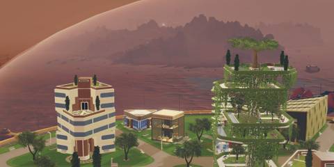 Some residential buildings in Surviving Mars