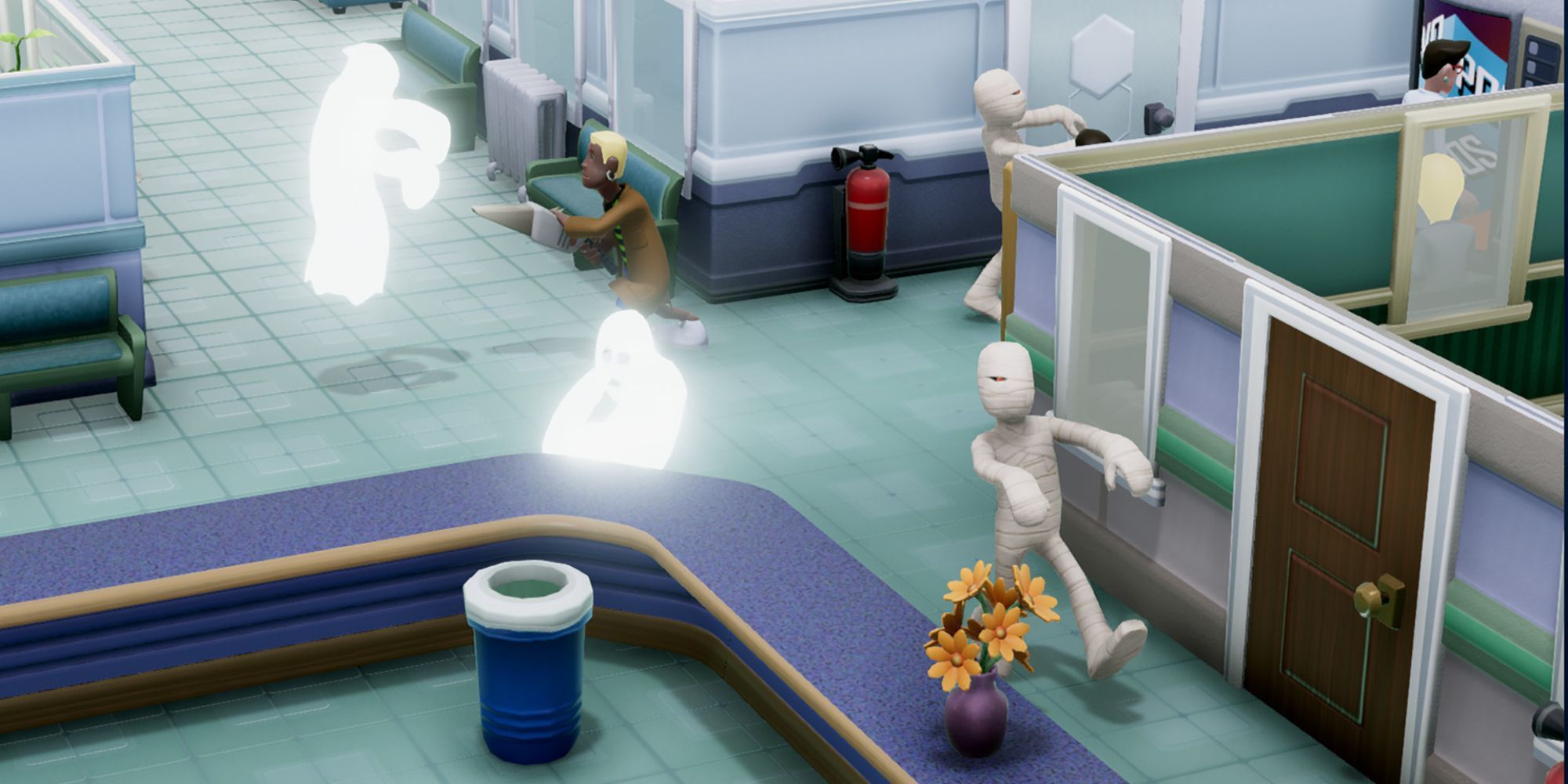 Ghosts and mummies in Two Point Hospital