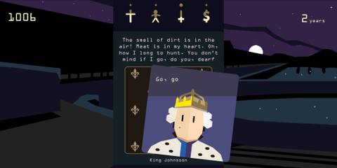 Telling the king to go hunt in Reigns: Her Majesty