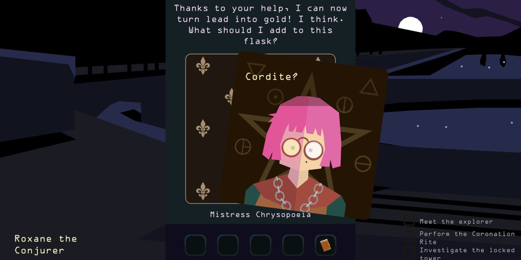 The player being asked a question in Reigns: Her Majesty