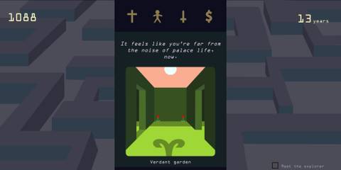 Exploring the garden in Reigns: Her Majesty