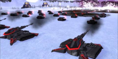 Tanks in the snow in Supreme Commander