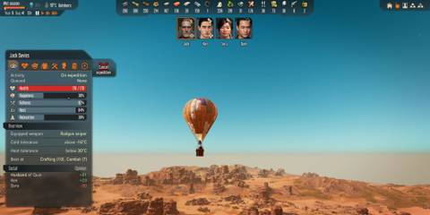 A hot air balloon in Stranded: Alien Dawn