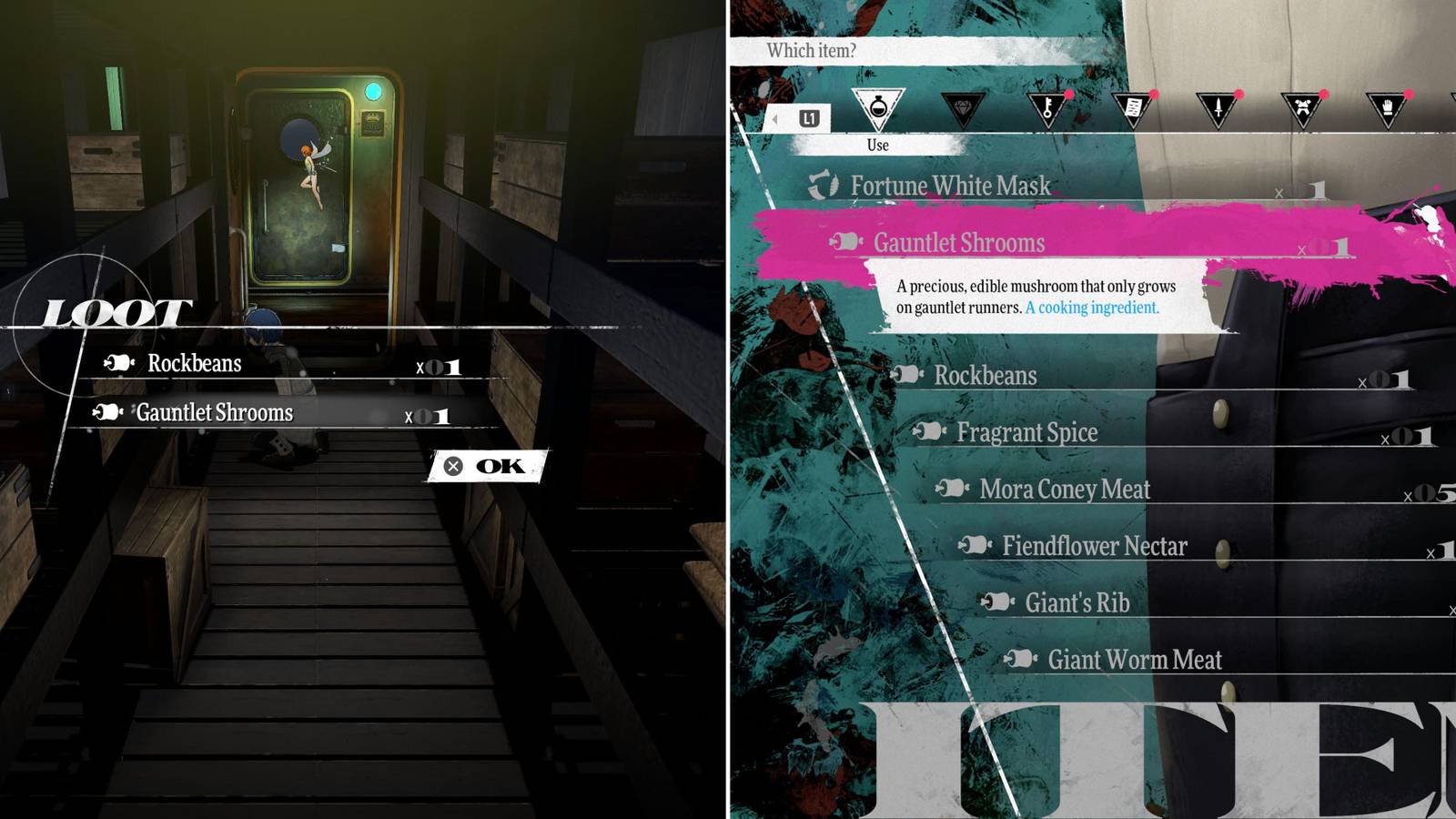 The Player Getting Gauntlet Shrooms & Gauntlet Shrooms In The Menu 