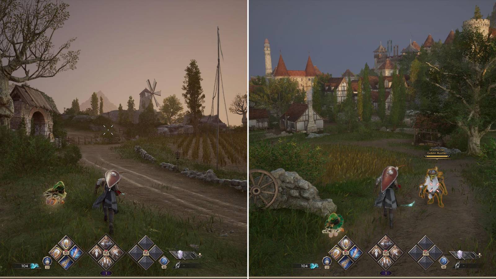 The Player Auto-Running On The Road & Past Some Enemies