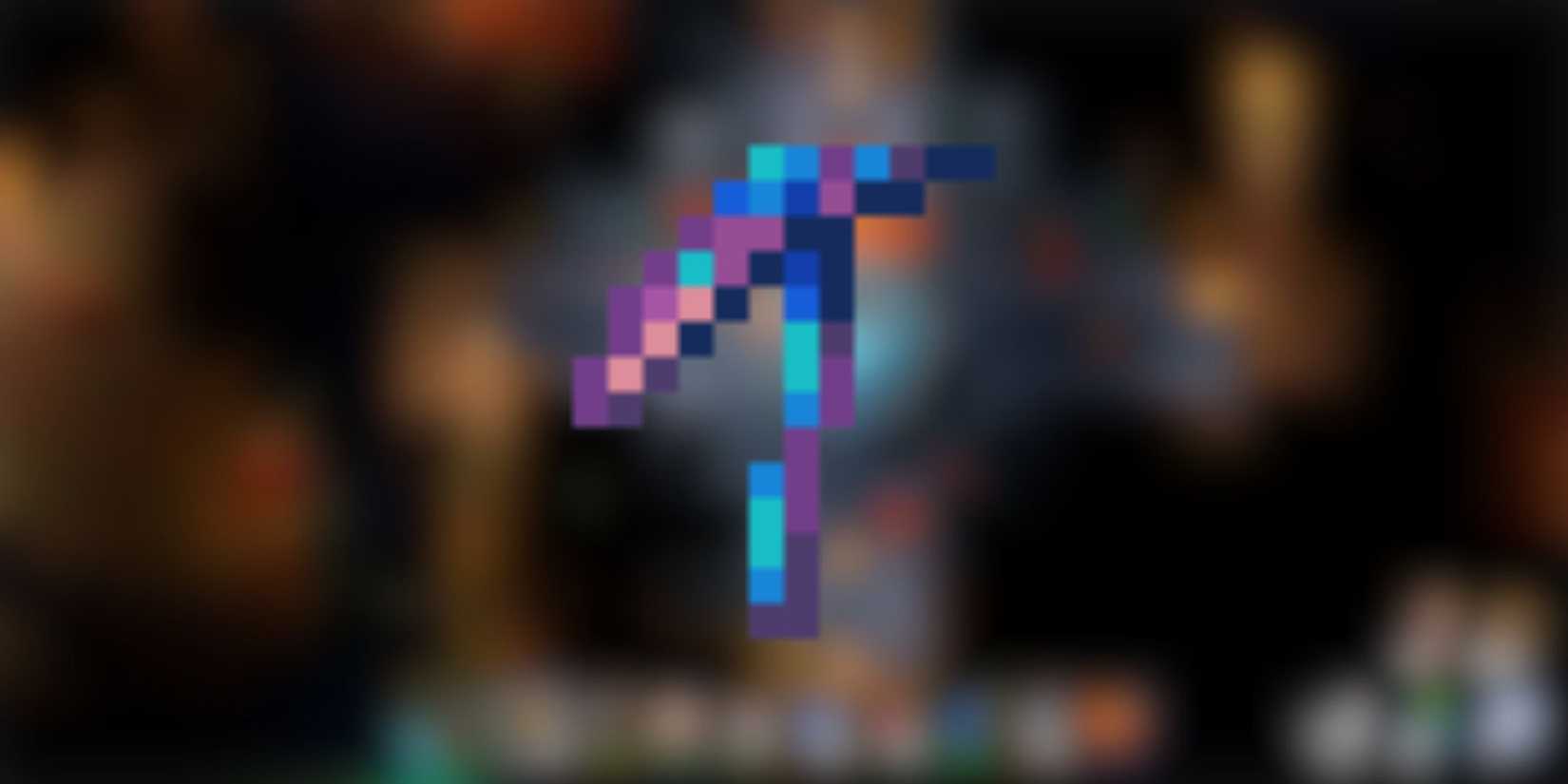 The Octarine Pickaxe in Core Keeper