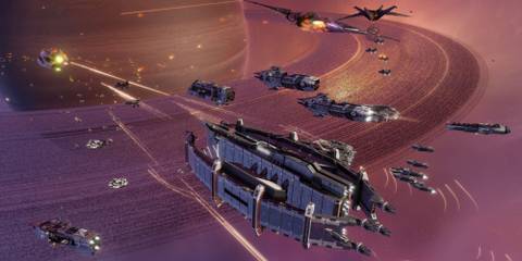 Fleets battling in Sins of a Solar Empire 2