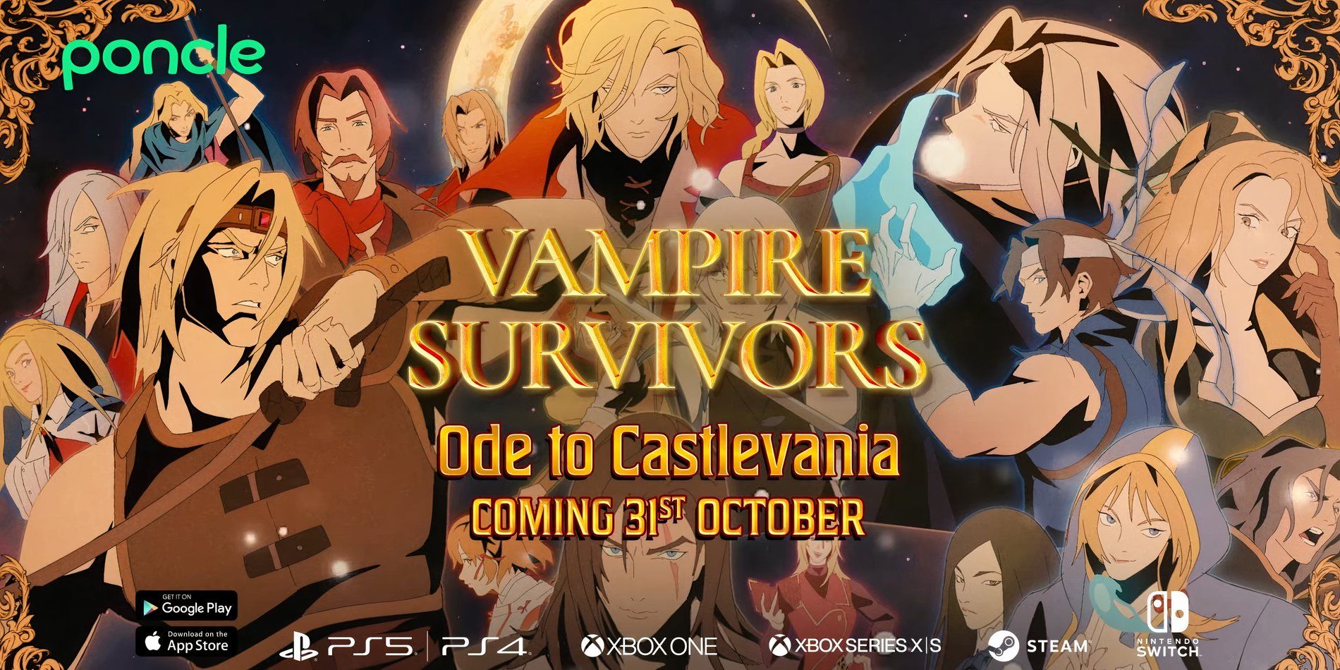 Vampire Survivors: Ode to Castlevania DLC - Announcement Trailer