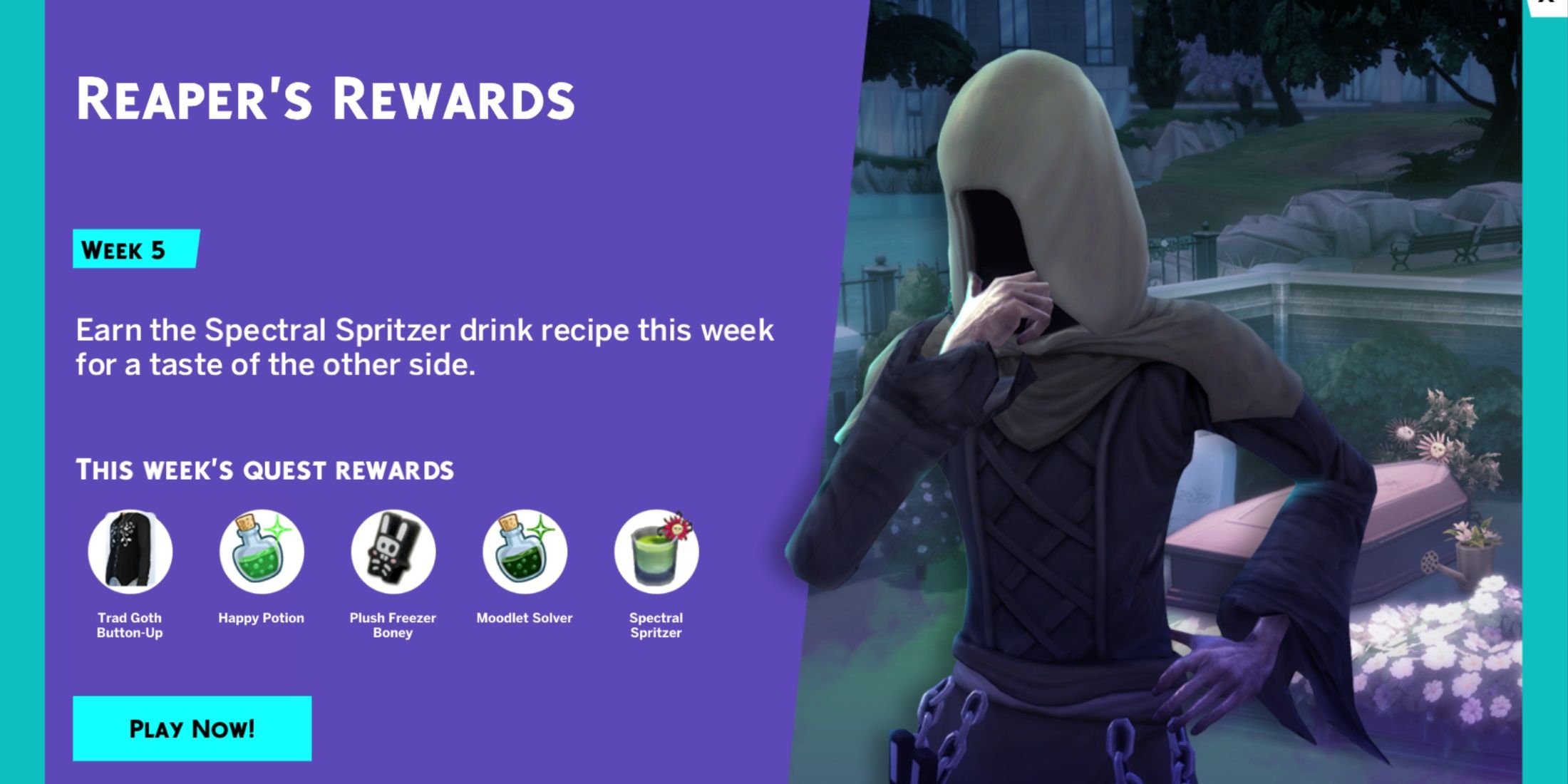 Как выполнить квесты пятой недели Reaper's Rewards в The Sims 4