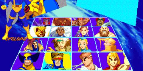 x-men street fighter game character select