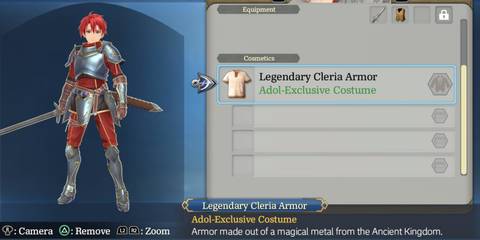 Ys 10 Nordics - changing Adol's appearance