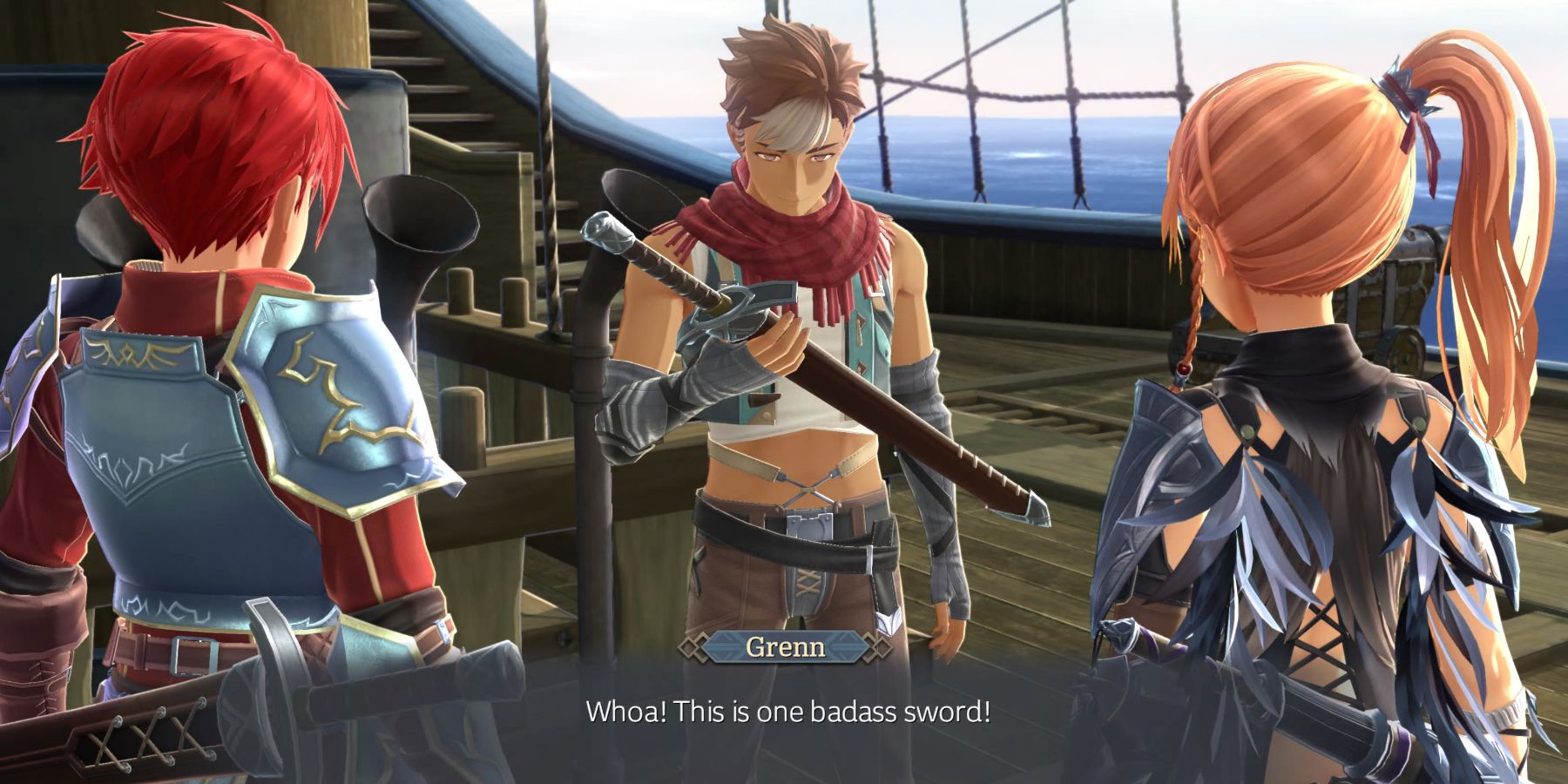 Ys 10 Nordics -  giving Grenn the Rune Sword