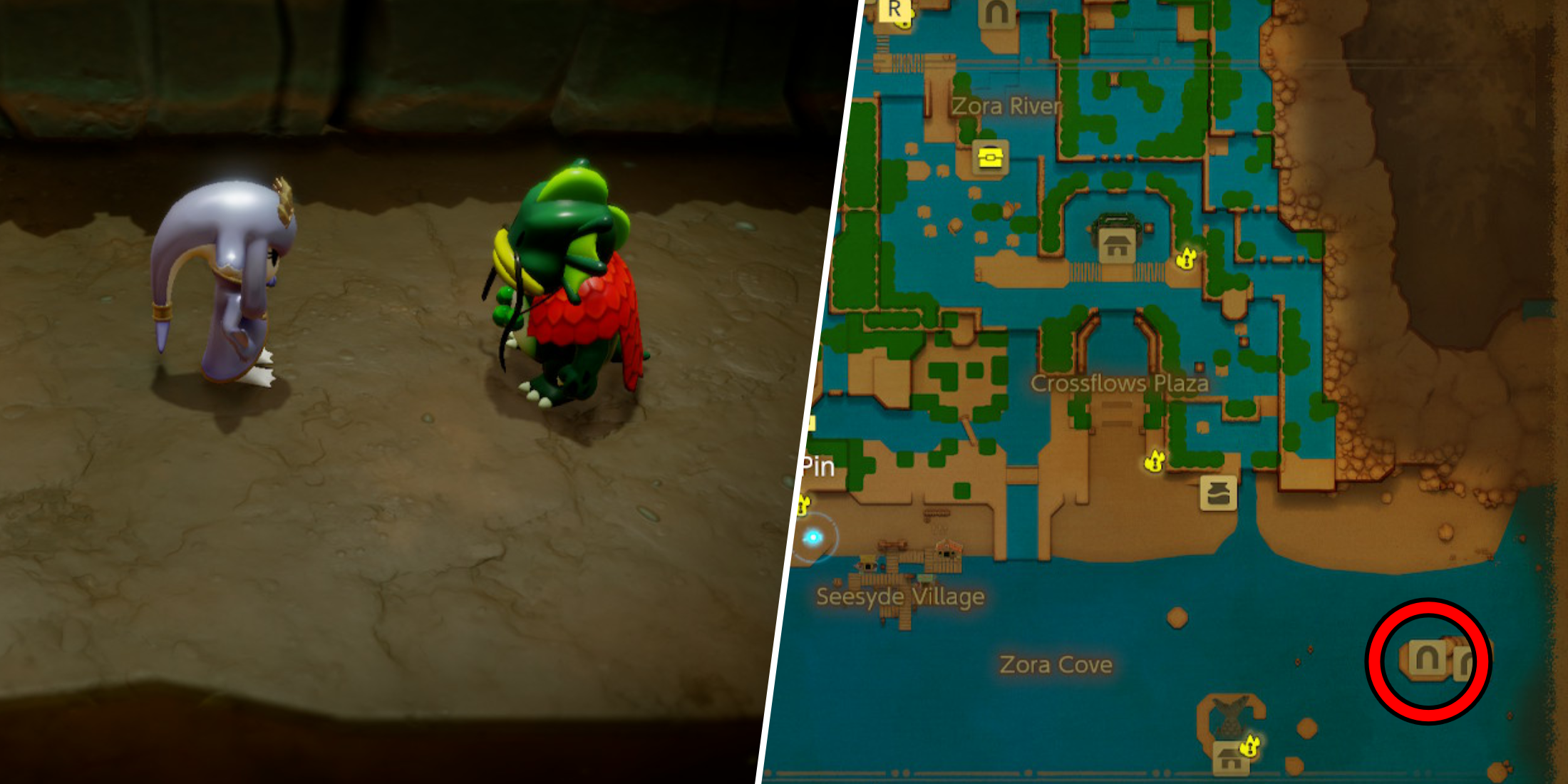 Zelda Echoes of Wisdom Secret Chief Talks Quest Zora Cove Location