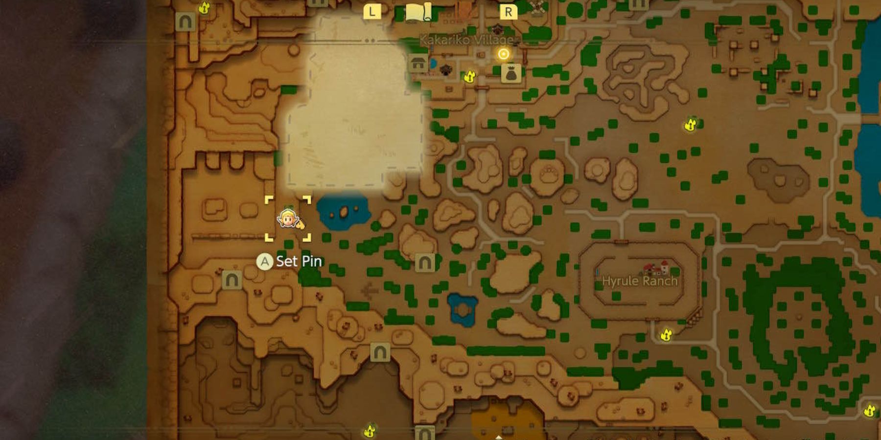 zelda echoes of wisdom steel trap location on map