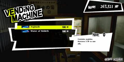 The Player Buying SP Restoration Items 