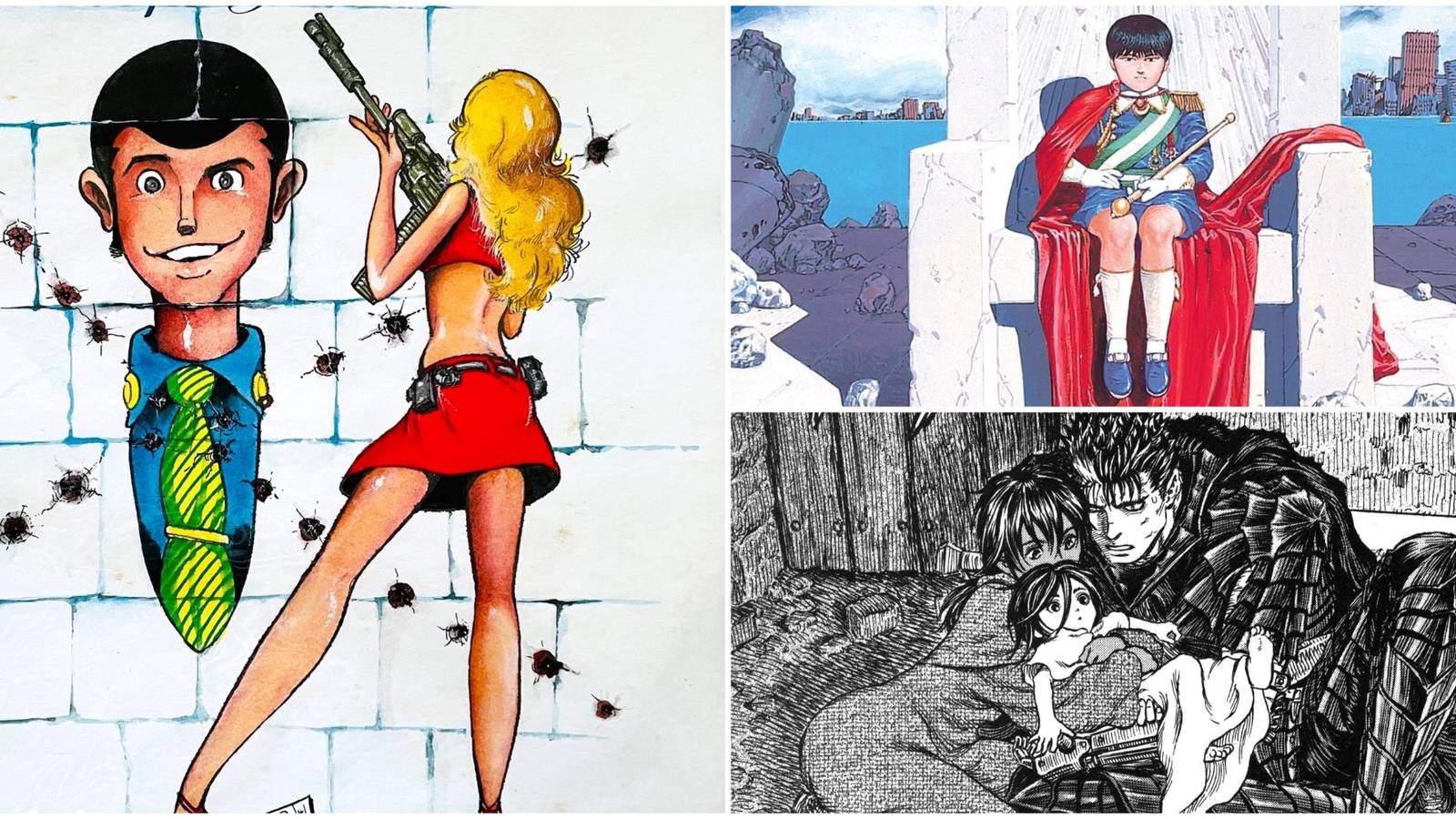 Influential Seinen Manga- Lupin the 3rd Akira Berserk