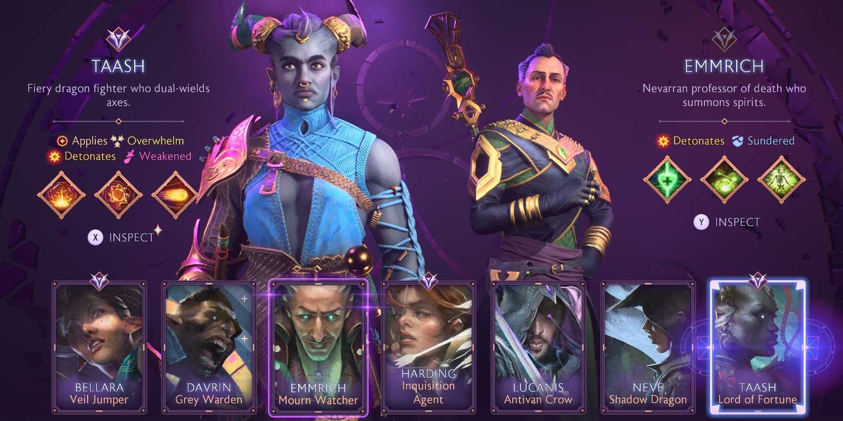 An image of Emmrich and Taash from Dragon Age: The Veilguard