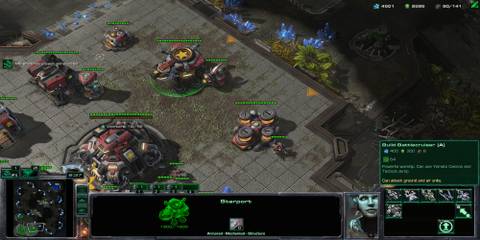 A Starport With A Tech Lab Next To A Fusion Core