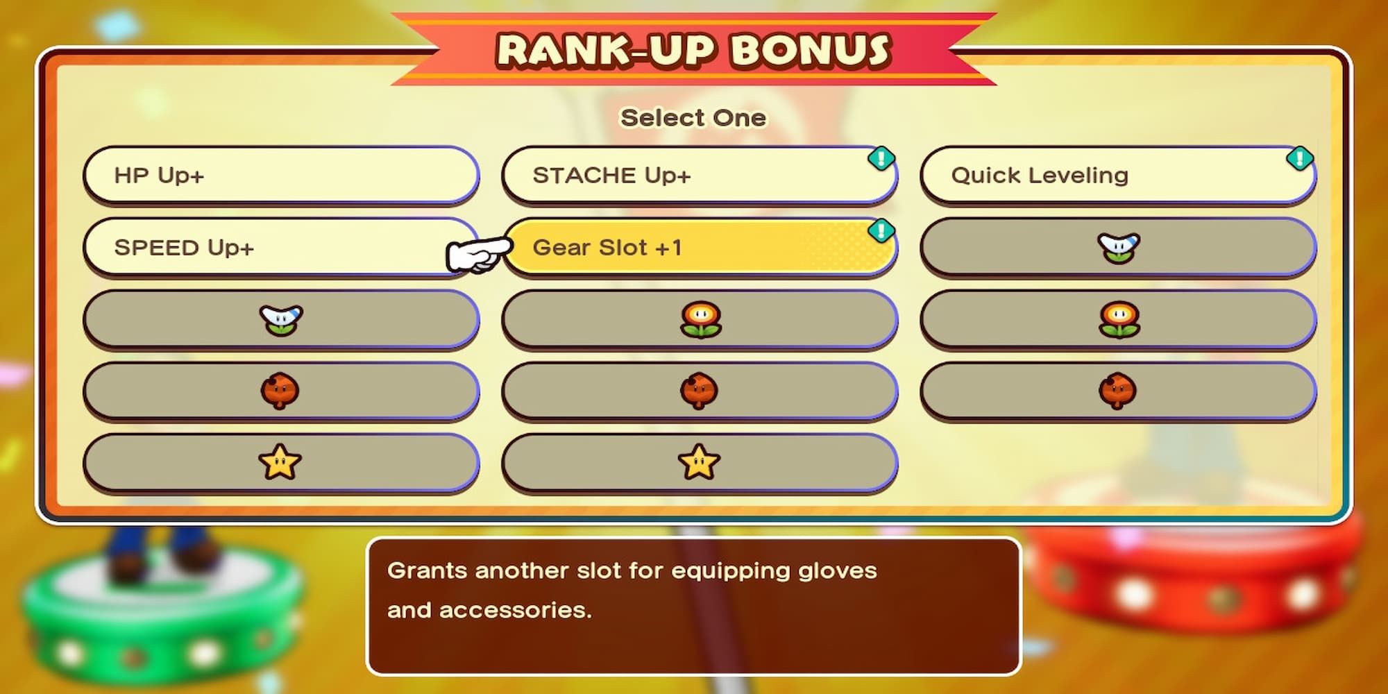 The Rank-Up Bonus Menu At Level 8