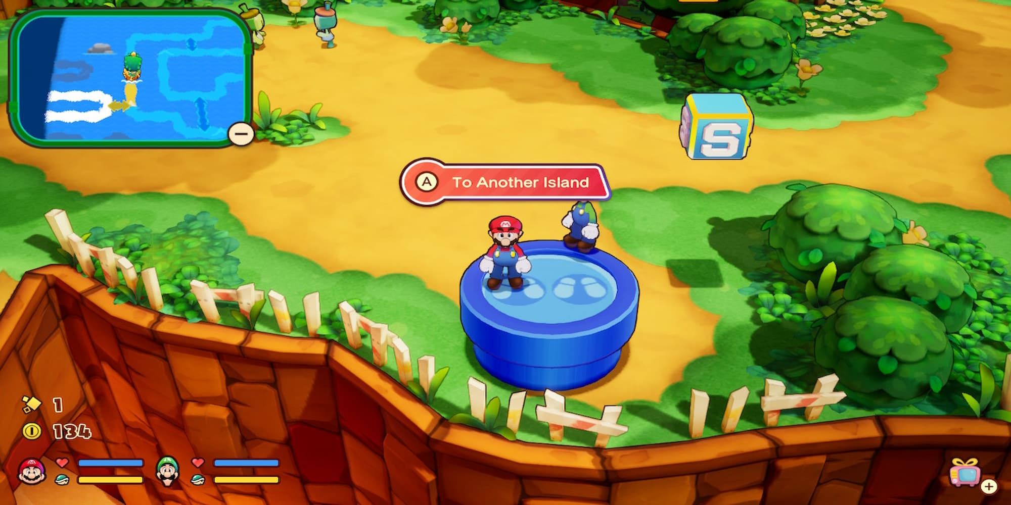 Mario & Luigi Standing On A Blue Pipe