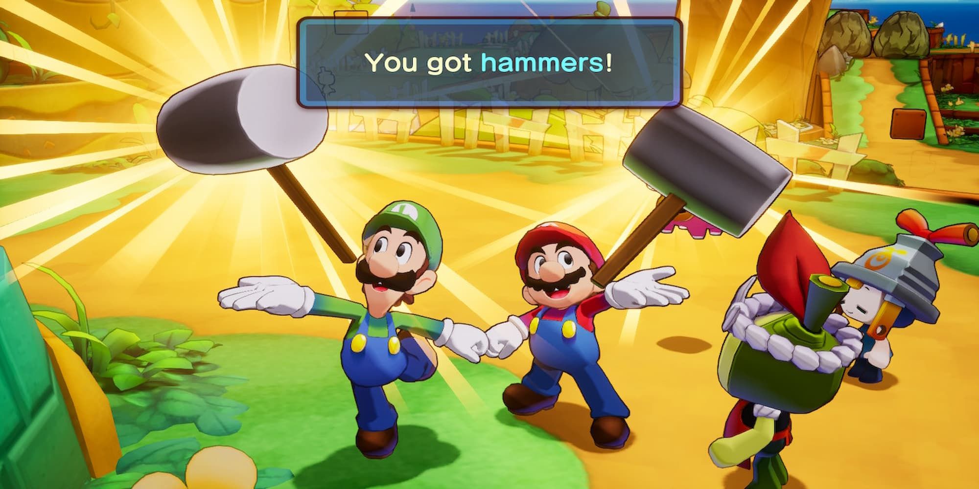 Mario & Luigi Getting The Hammers