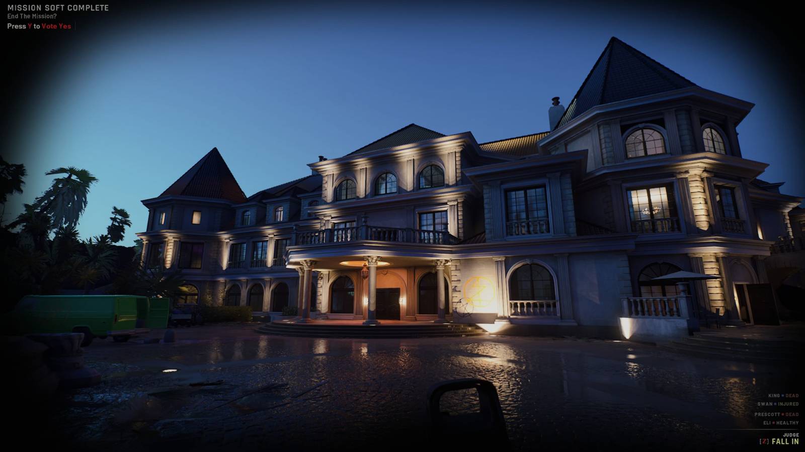 The mansion in Ready or Not's Lawmaker mansion from the Home Invasion DLC