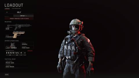 Rifle with light armor loadout in RoN