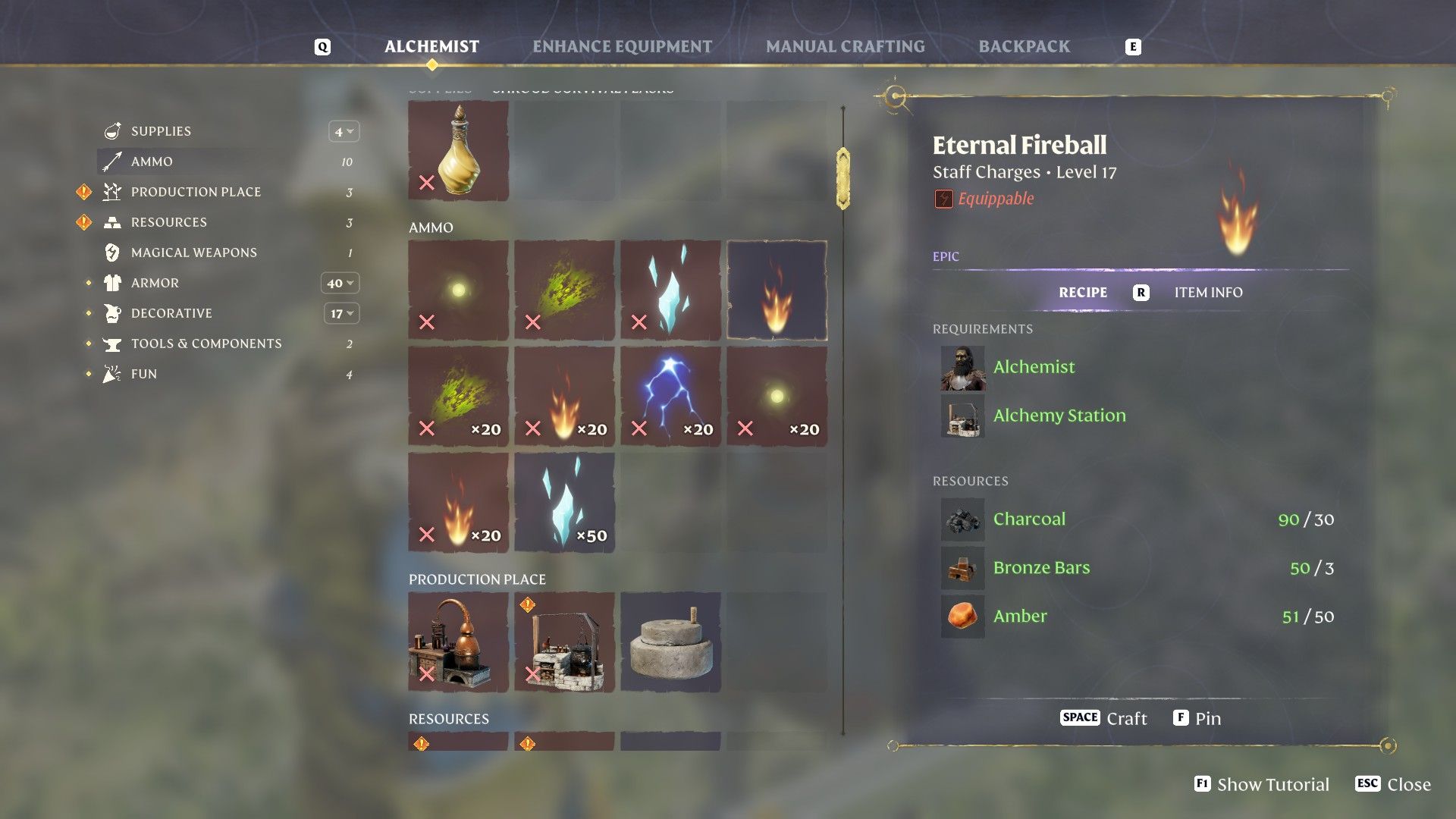 How to Craft Eternal Fireball in Enshrouded