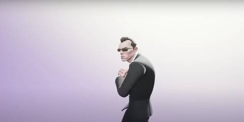 Agent Smith in a serious expression in MultiVersus