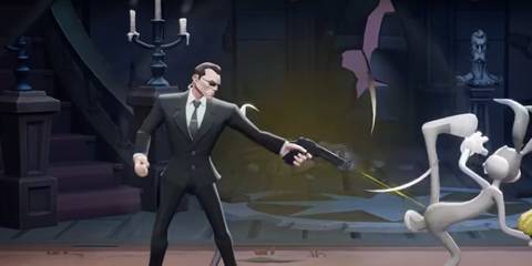 Agent Smith facing off Bugs Bunny in MultiVersus