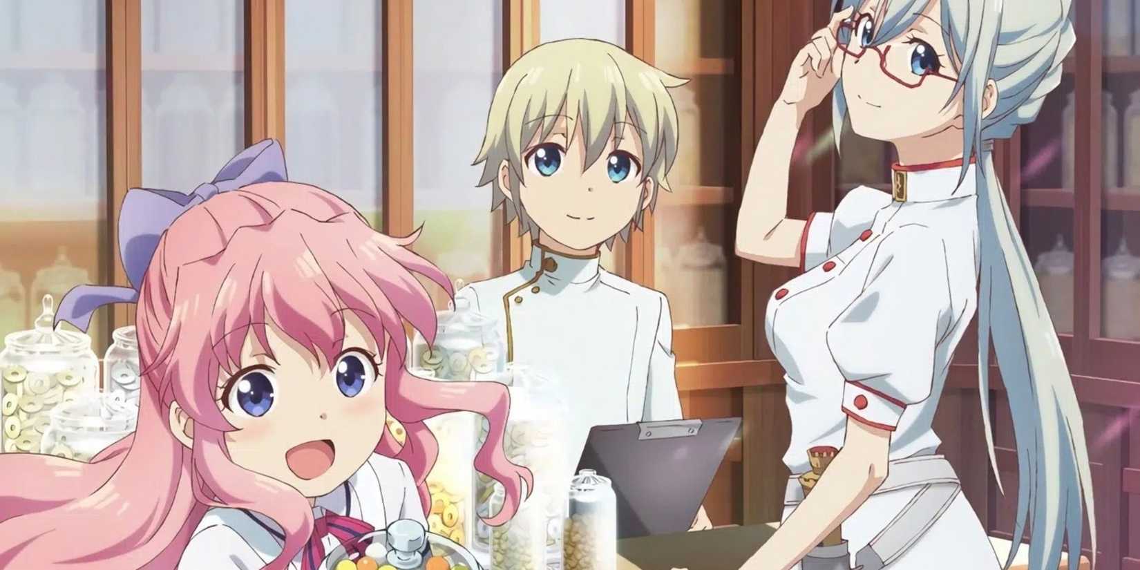 Parallel World Pharmacy three characters smiling